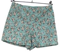 Dámské světlemodré květované kraťasy Miss Selfridge 