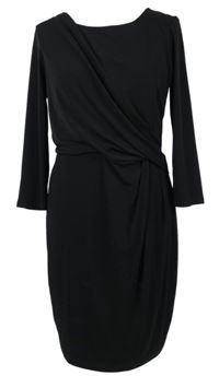 Dámske čierne šaty s řasením zn. H&M