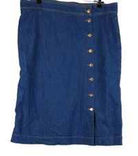 Dámská modrá riflová propínací midi sukně Next 