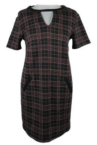 Dámské černo-červené kostkované šaty Select 
