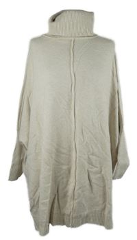 Dámska béžová svetrová tunika s rolákom