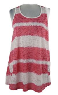 Dámska bielo-tmavoružová pruhovaná tunika George