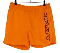 Pánske oranžové plážové kraťasy s logom Kappa