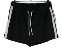 Pánské černé sportovní teplákové kraťasy s pruhy Primark 