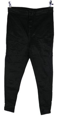 Dámské černé sametovo/riflové skinny kalhoty Topshop 