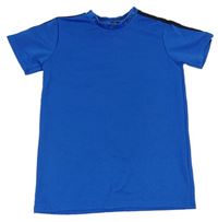 Modré vzorované tričko s pruhmi River Island