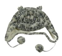 Bílo-šedo-béžová kožešinová beranice Debenhams vel.122-140