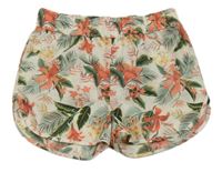 Bílé květinové lehké kraťasy Name it