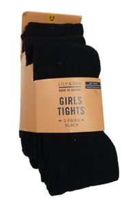 Nové - 3x černé punčocháče Lily & Dan