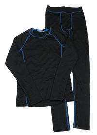 2set- černé spodní funkční triko+ spodní kalhoty Crivit