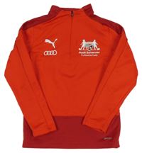 Červená športová mikina s potlačou Puma