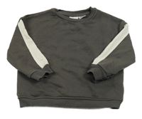 Sivá mikina s proužkem Zara