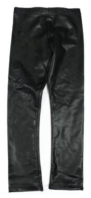 Černé koženkové kalhoty H&M