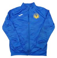 Modrá melírovaná sportovní propínací mikina s potiskem joma