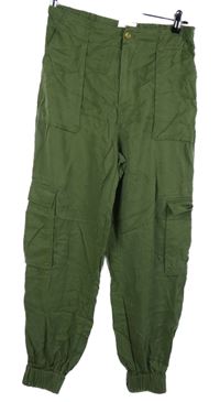 Dámské kahki cargo cuff kalhoty Savida