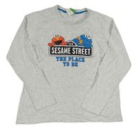 Světlešedé pyžamové triko - Sesame street 