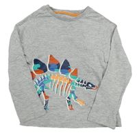 Šedé triko s dinosaurem M&S