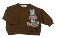 Hnedá oversize mikina s Bluey zn. Zara