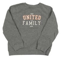 Sivá mikina s nápisom Kiabi