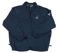 Tmavomodrá šušťáková funkčná golfová bunda Adidas