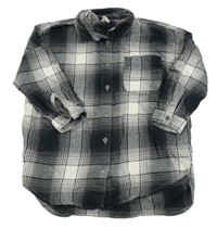 Černo-bílo kostkovaná košile Next