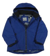 Námořnicky modrá šušťáková zateplená bunda s kapucňou Next