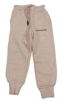 Světlerůžové melírované silné tepláky Tommy Hilfiger