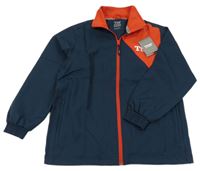 Nové - Tmavomodro-červená šušťáková ľahká športová bunda TSP