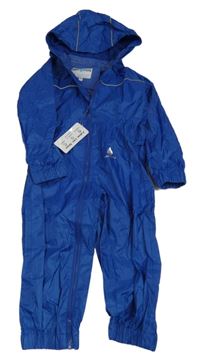 Nové - Modrá nepromokavá kombinéza s kapucňou