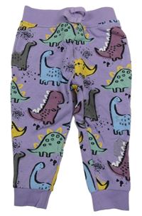 Lila tepláky s dinosaury Dunnes