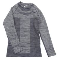 Sivé žíhané spodné funkčné tričko so vzorom Crane