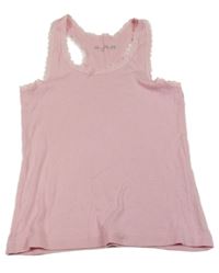 Ružová košieľka  s čipkou POCOPIANO