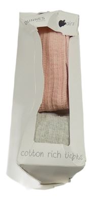 Nové - 2x punčocháče - šedé + růžové Dunnes