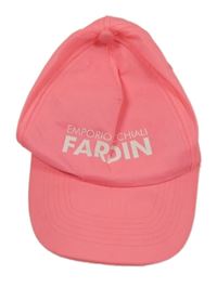 Neonově růžová kšiltovka s nápisem 