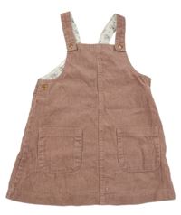 Staroružové menšestrové na traké šaty s vreckami Nutmeg