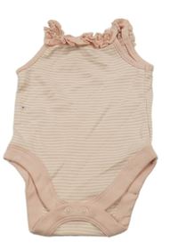 Ružovo-biele pruhované body s volánikom George