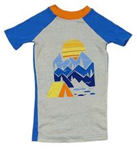 Modro-sivé tričko s horami Kirkland