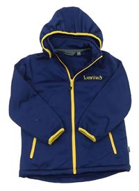 Tmavomodrá softshellová bunda s kapucí Lamino