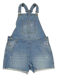 Světlemodré riflové laclové kraťasy s prošoupáním Denim Co.