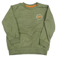 Khaki mikina s nápisom F&F