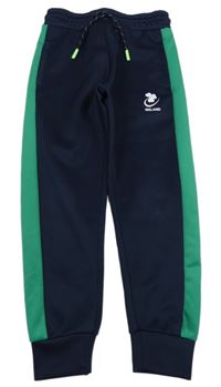 Tmavomodro-zelené thermo kalhoty s logem Ireland Dunnes