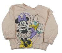 Světlerůžová mikina s Minnie a Daisy Primark 