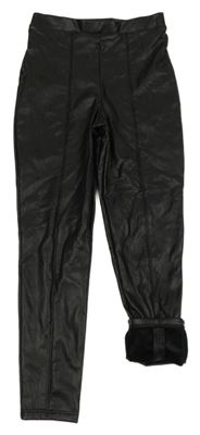 Čierne potiahnuté é legíny Matalan