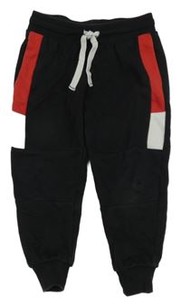 Čierno-červeno-biele tepláky H&M