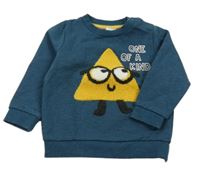 Petrolejová mikina s nášivkou H&M