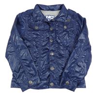 Tmavomodrá šušťáková jarná bunda