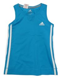 Azurový sportovní funkční top Adidas