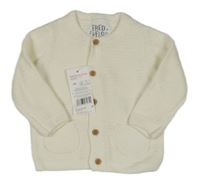 Nové - Smetanový propínací svetr F&F