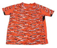 Červeno-černé sportovní tričko Decathlon