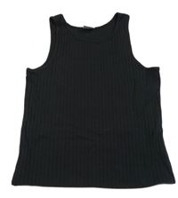 Čierny rebrovaný crop top Y.F.K.